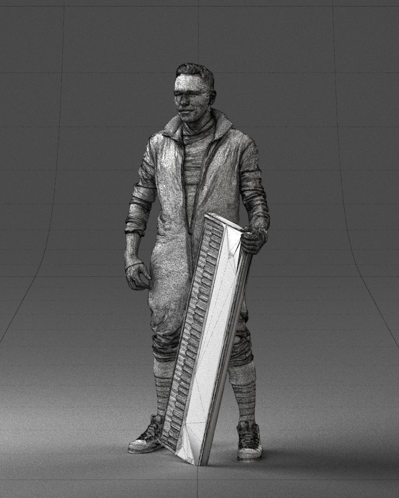 000248 Man with Keyboard Realistic Musician Character 0118 3dp 3D print model_32