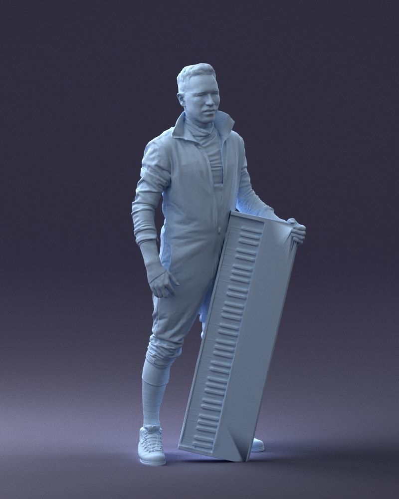 000248 Man with Keyboard Realistic Musician Character 0118 3dp 3D print model_7