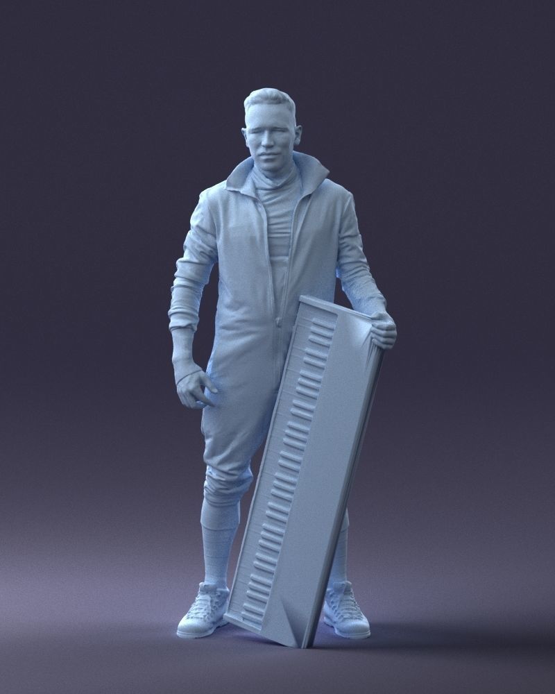 000248 Man with Keyboard Realistic Musician Character 0118 3dp 3D print model_34