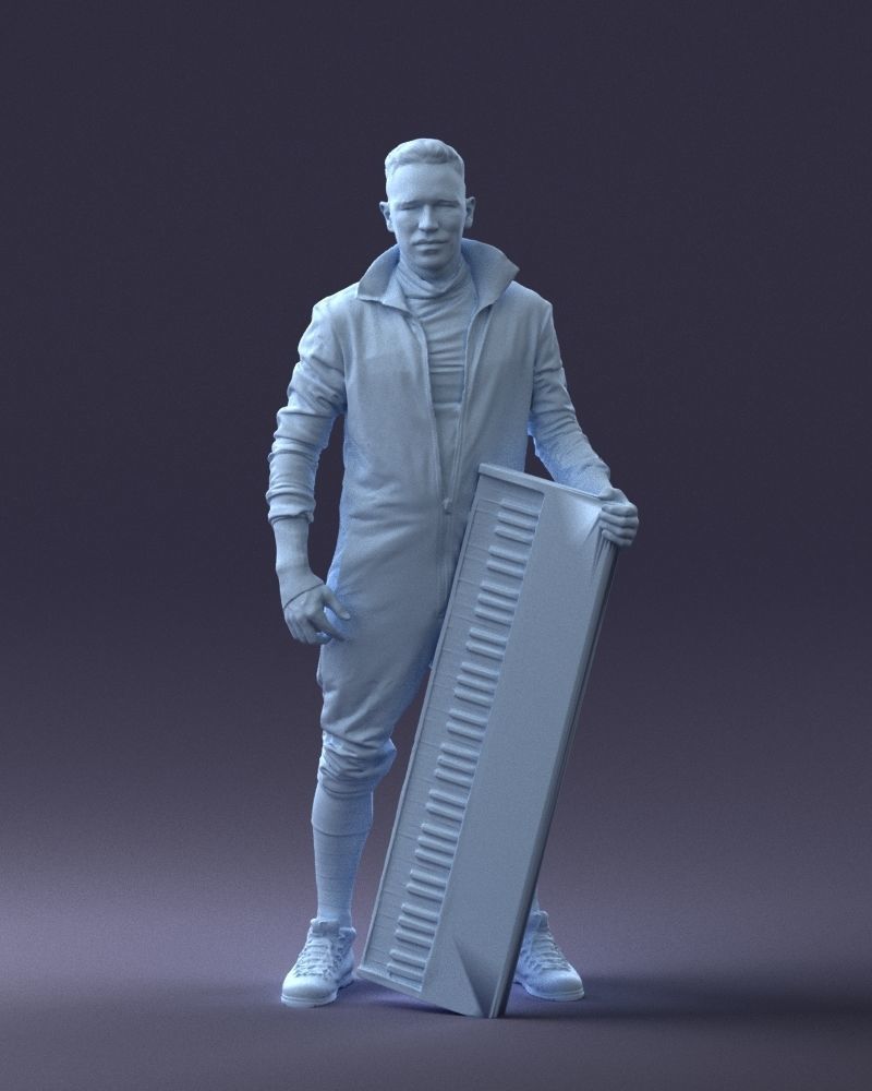 000248 Man with Keyboard Realistic Musician Character 0118 3dp 3D print model_1