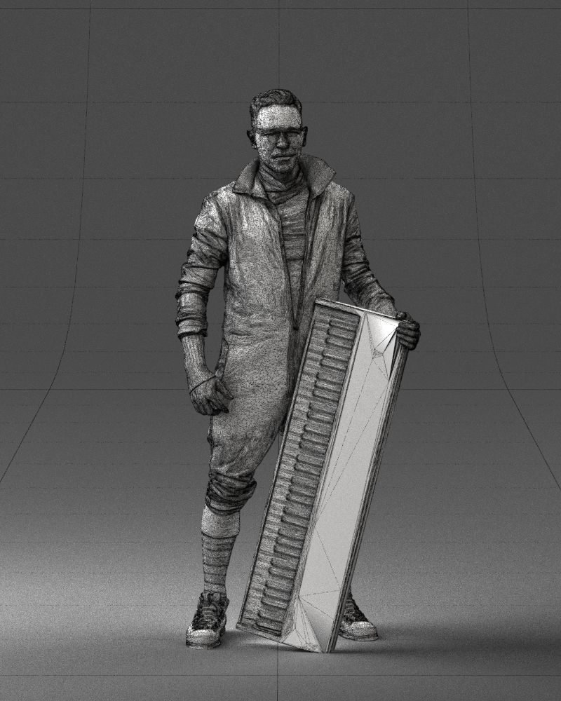 000248 Man with Keyboard Realistic Musician Character 0118 3dp 3D print model_5