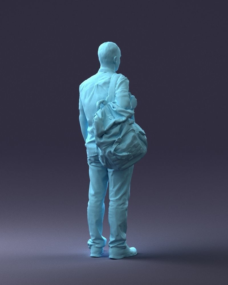 000176 Man with Backpack 0824 3dp 3D print model_16