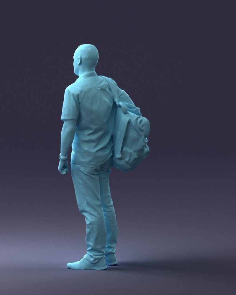 000176 Man with Backpack 0824 3dp 3D print model_22