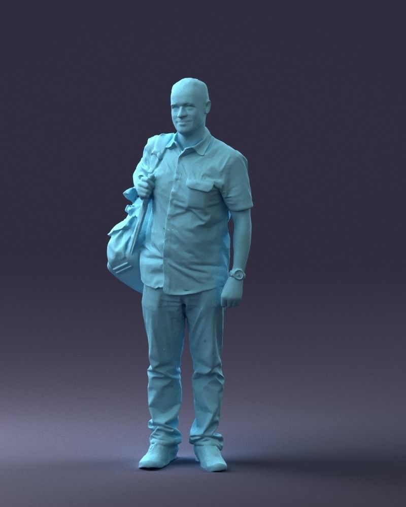 000176 Man with Backpack 0824 3dp 3D print model_31