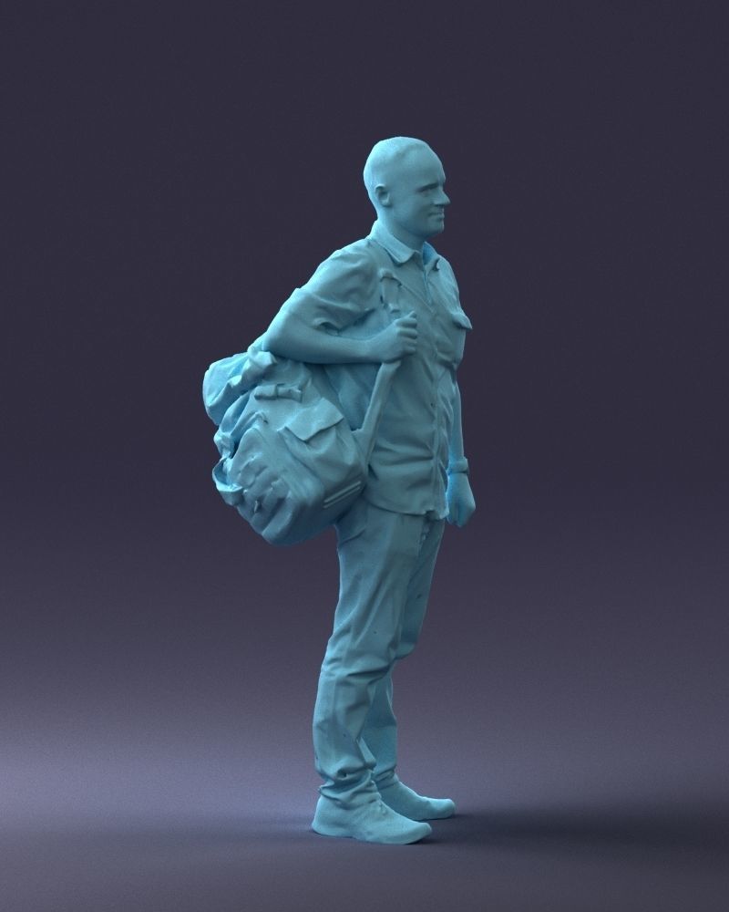 000176 Man with Backpack 0824 3dp 3D print model_10