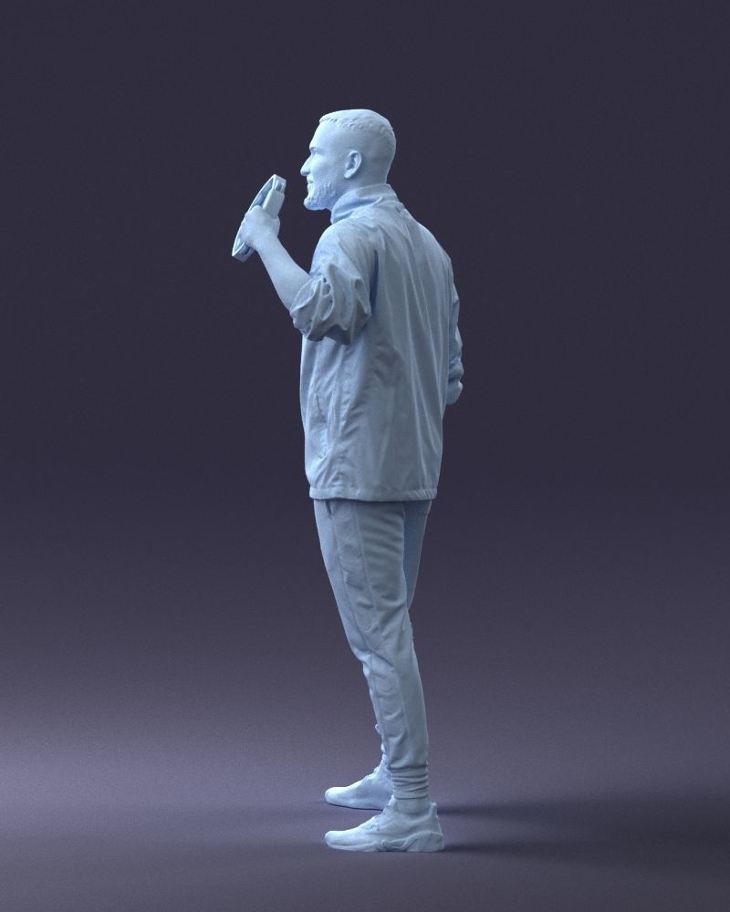 000249 Man with Tambourine 0118 3dp 3D print model_25