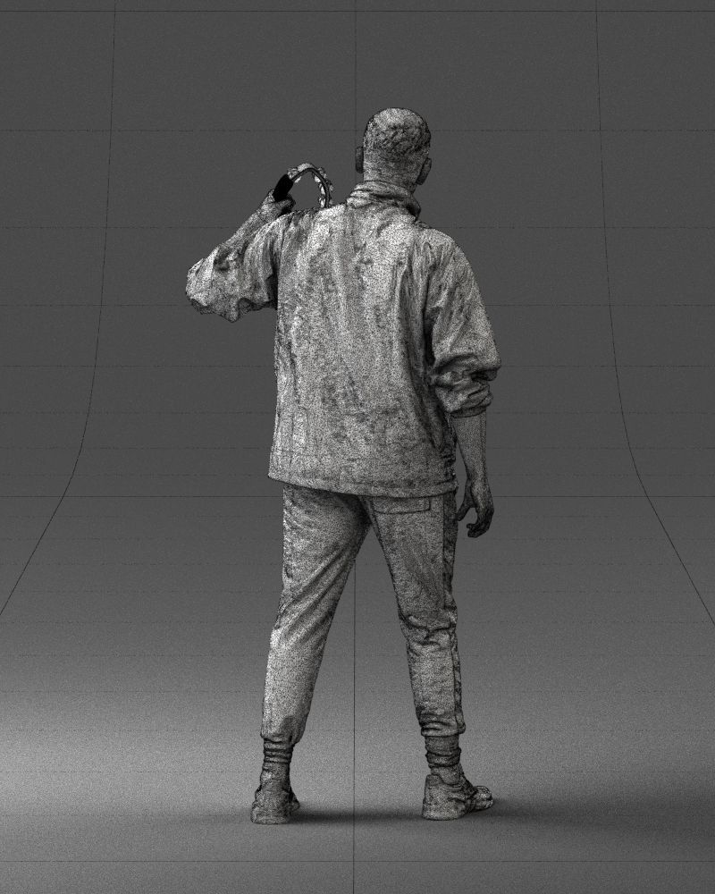 000249 Man with Tambourine 0118 3dp 3D print model_20