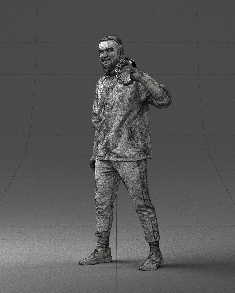 000249 Man with Tambourine 0118 3dp 3D print model_32