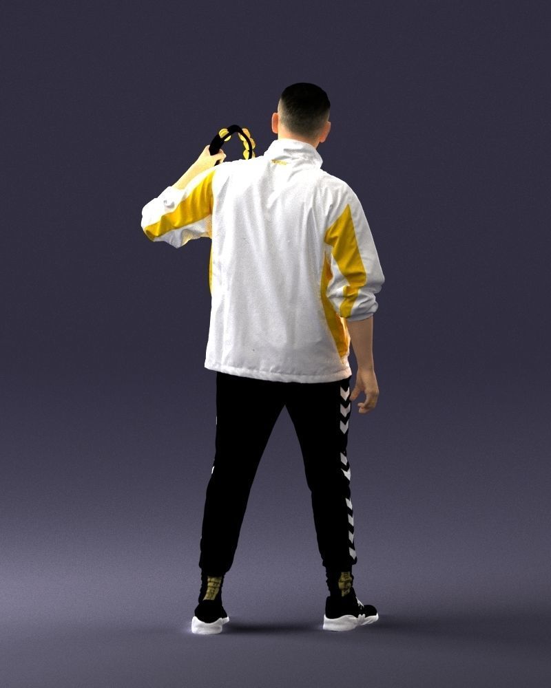 000249 Man with Tambourine 0118 3dp 3D print model_18