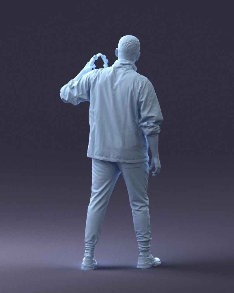 000249 Man with Tambourine 0118 3dp 3D print model_19