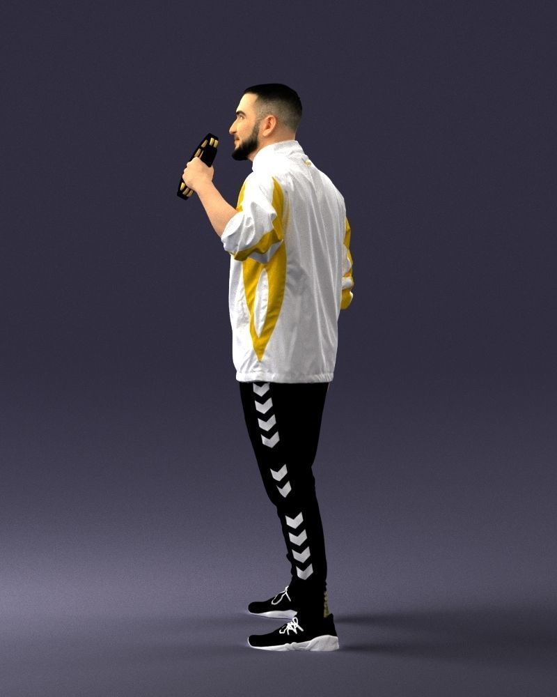 000249 Man with Tambourine 0118 3dp 3D print model_24