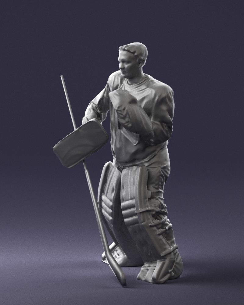 Male hockey goalie 0301 3D model_28