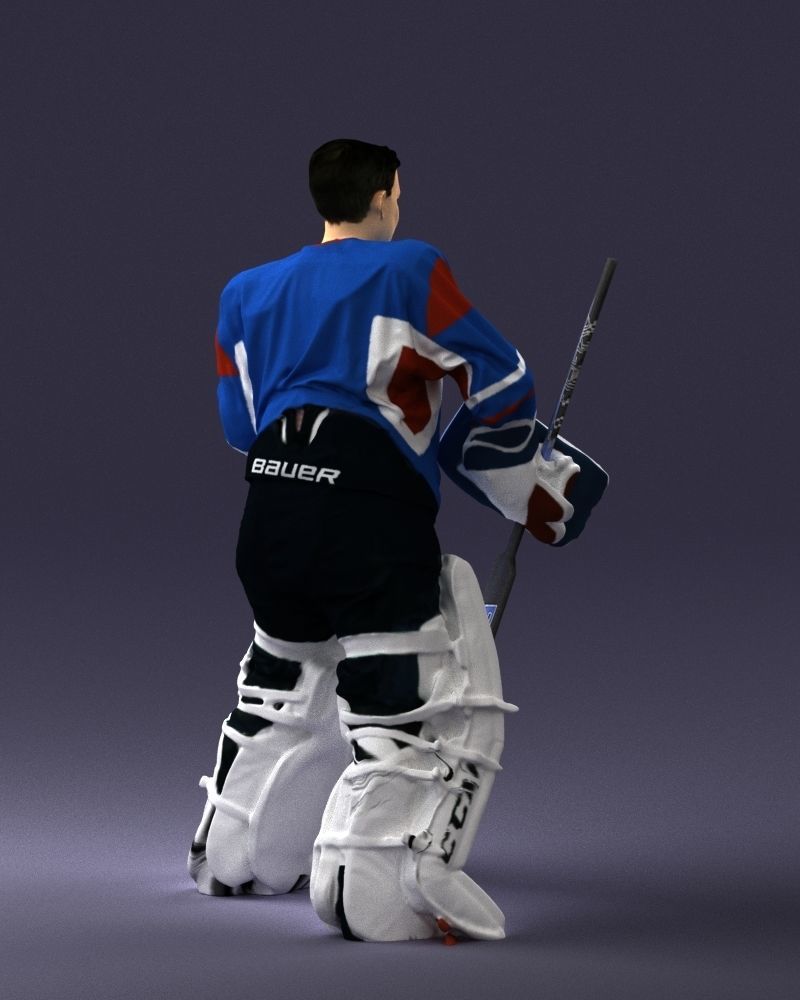 Male hockey goalie 0301 3D model_15