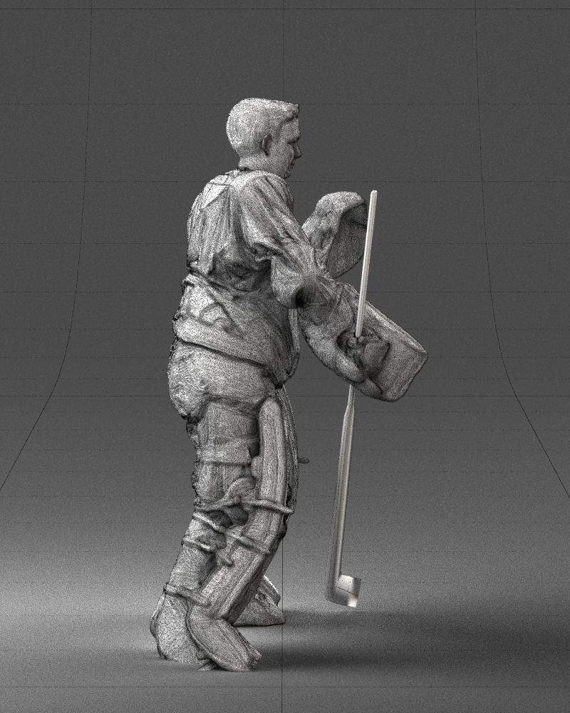 Male hockey goalie 0301 3D model_14