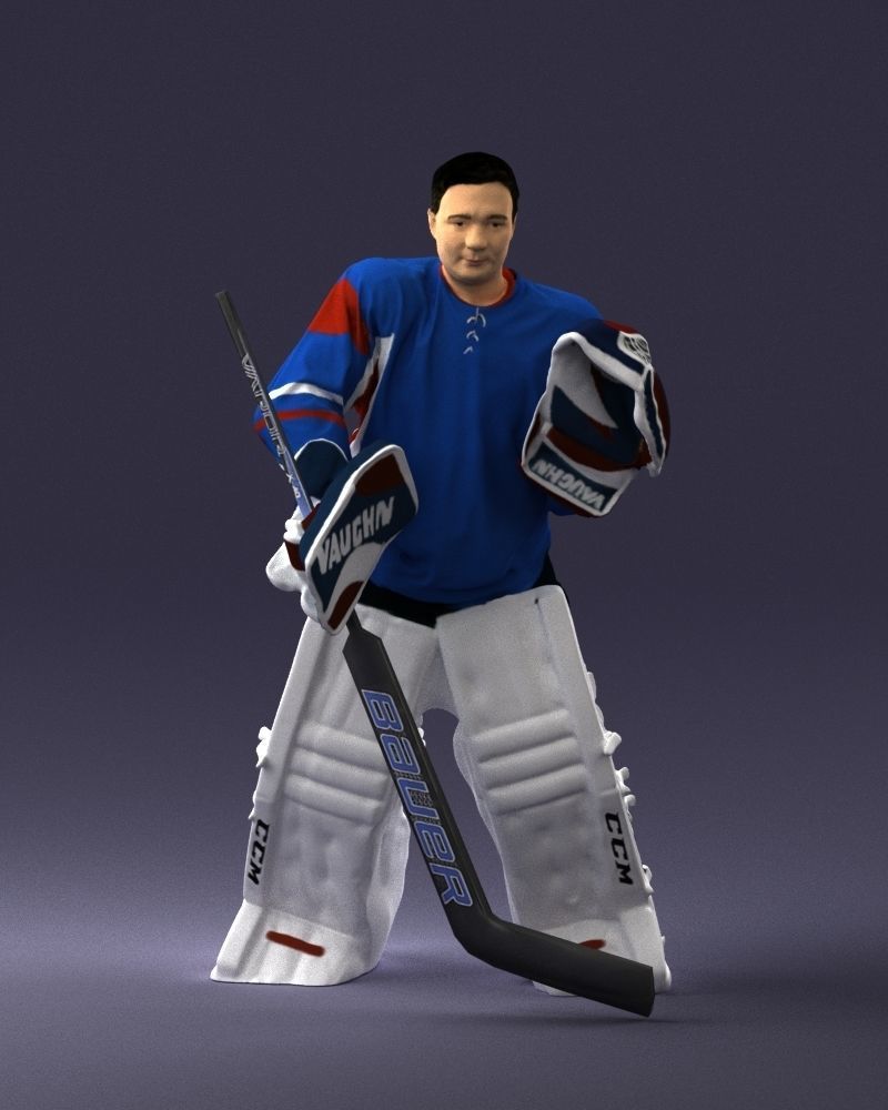 Male hockey goalie 0301 3D model_36