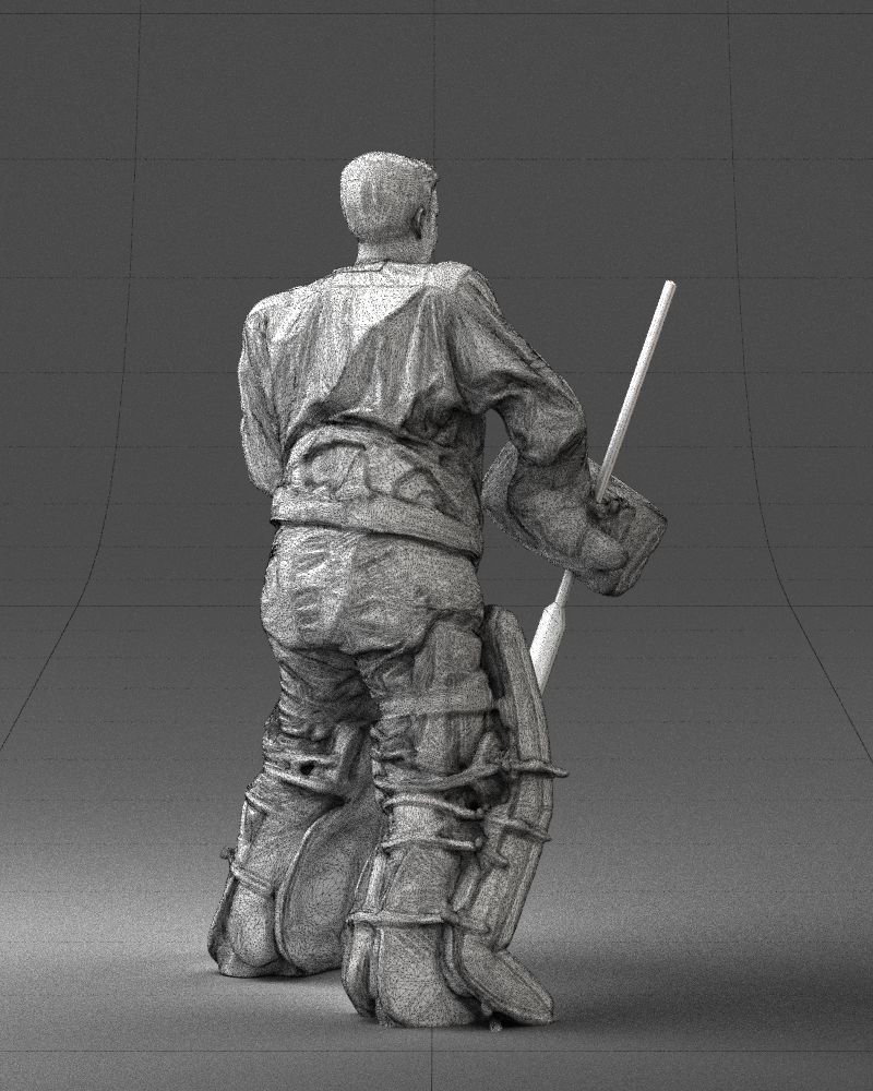 Male hockey goalie 0301 3D model_17