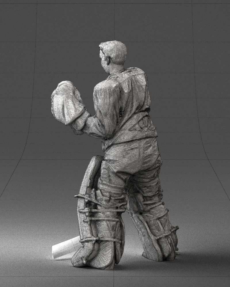Male hockey goalie 0301 3D model_23