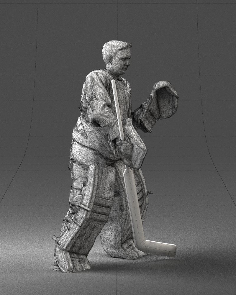Male hockey goalie 0301 3D model_11