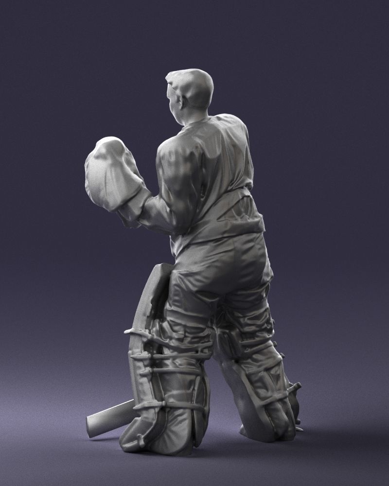 Male hockey goalie 0301 3D model_22