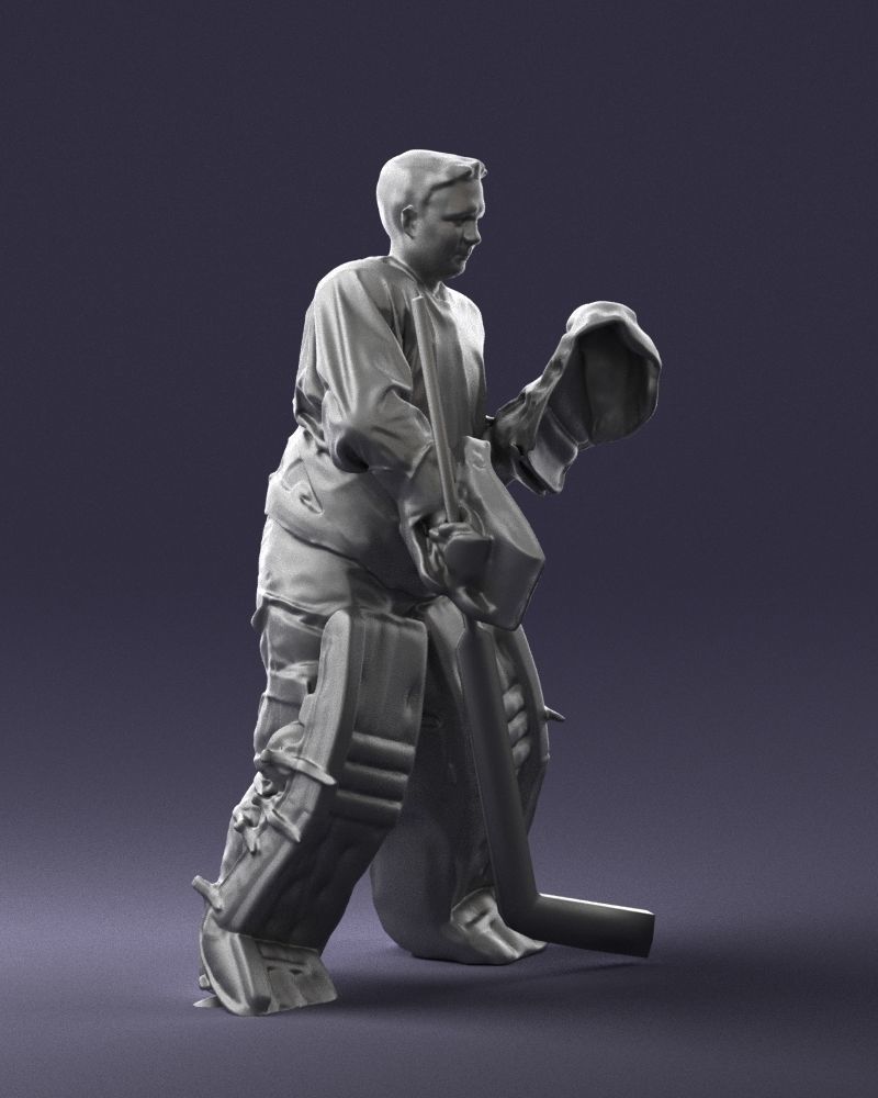 Male hockey goalie 0301 3D model_10