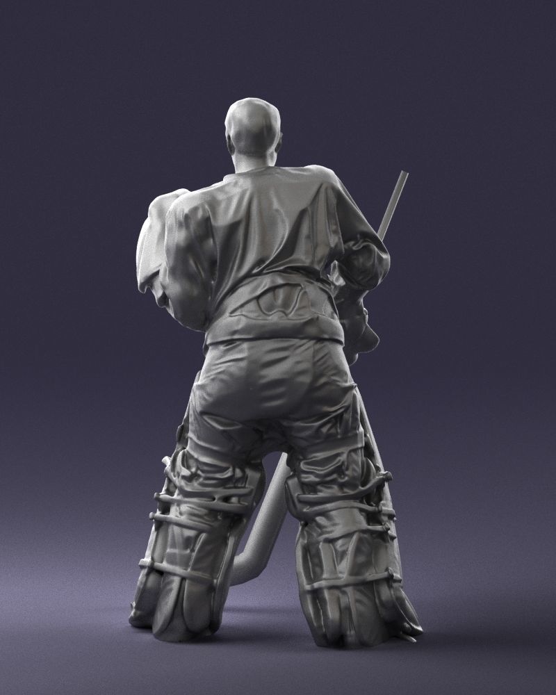 Male hockey goalie 0301 3D model_19