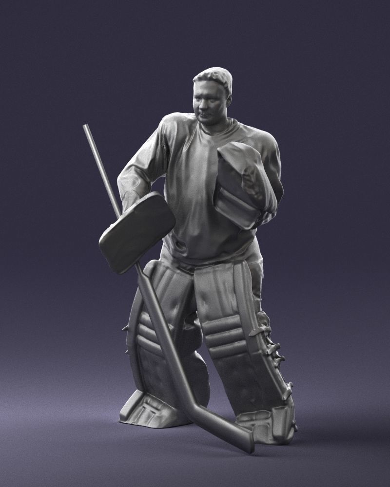 Male hockey goalie 0301 3D model_31