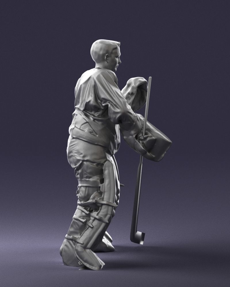 Male hockey goalie 0301 3D model_13