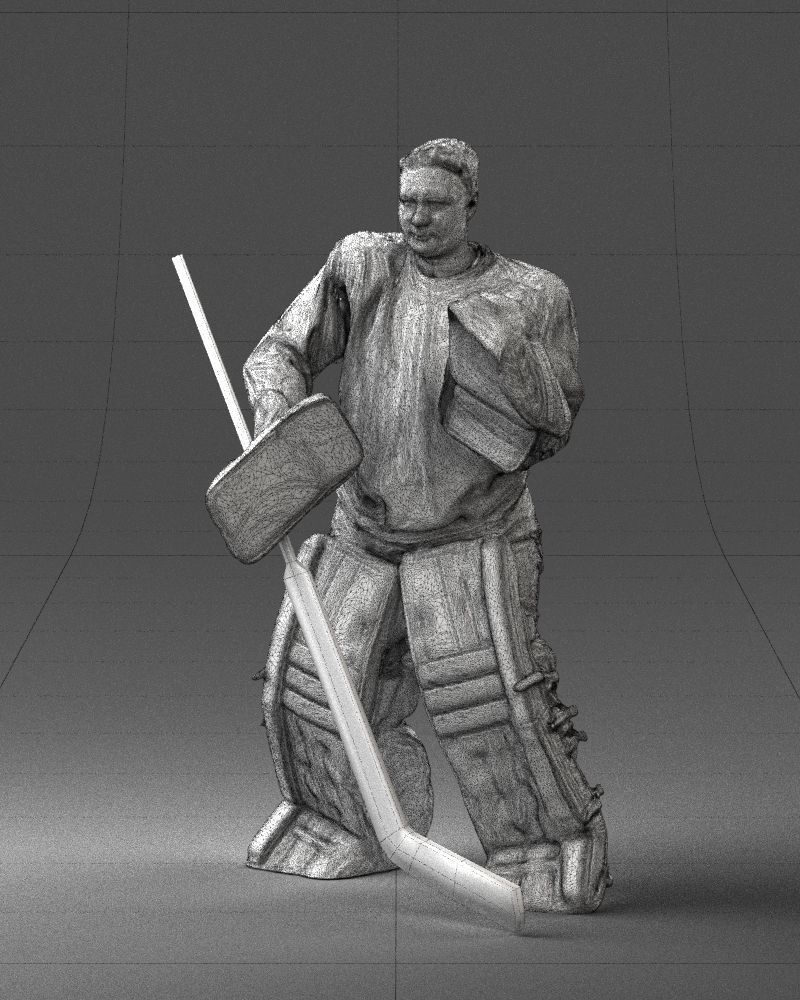 Male hockey goalie 0301 3D model_32