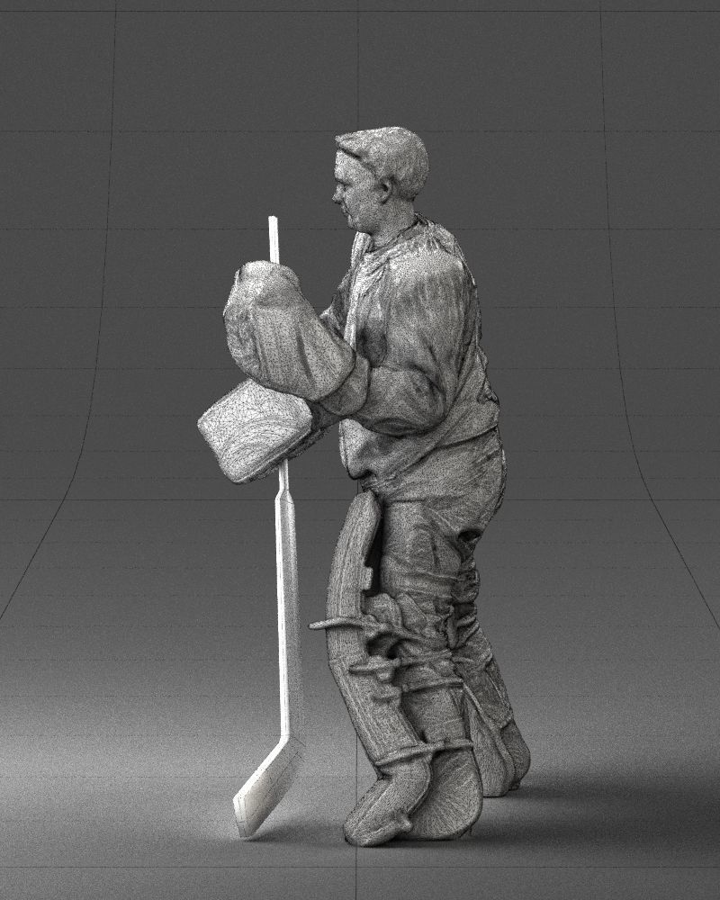 Male hockey goalie 0301 3D model_26