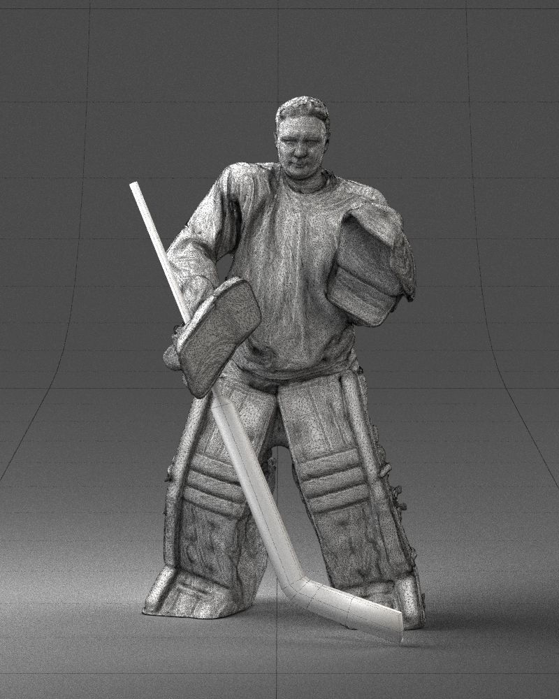 Male hockey goalie 0301 3D model_35