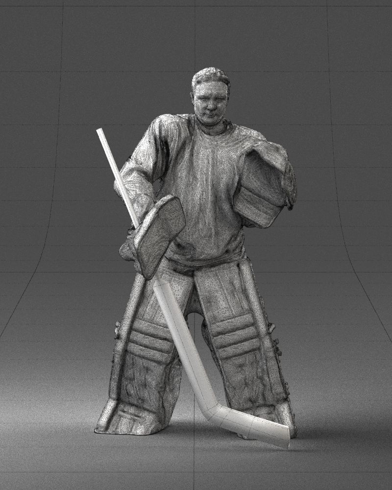 Male hockey goalie 0301 3D model_38