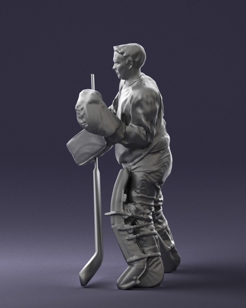 Male hockey goalie 0301 3D model_25