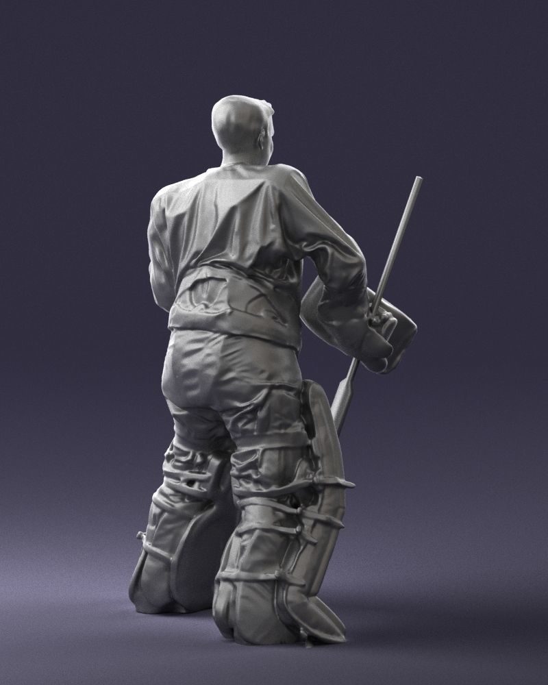 Male hockey goalie 0301 3D model_16