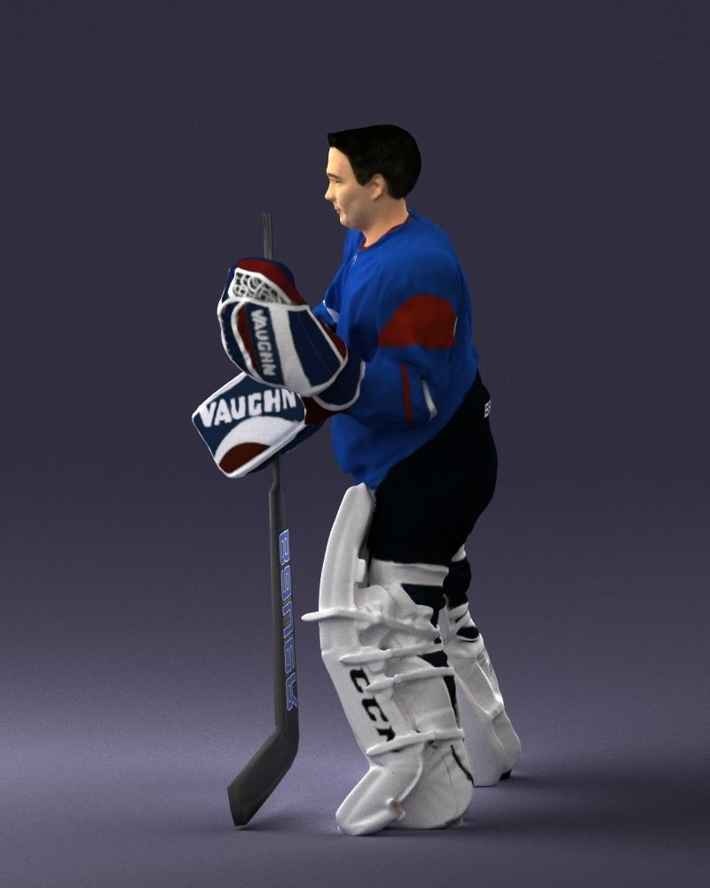 Male hockey goalie 0301 3D model_24