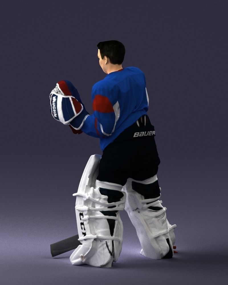 Male hockey goalie 0301 3D model_21