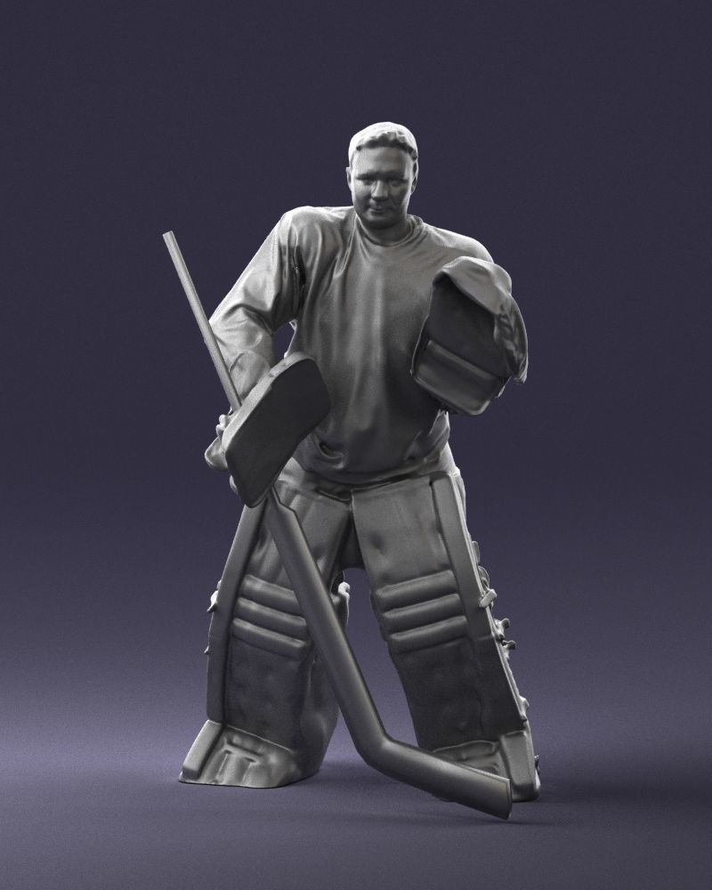 Male hockey goalie 0301 3D model_34