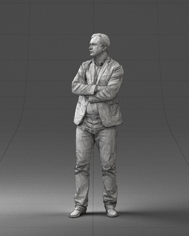 000131 Confident Man in Casual Business Attire 3dp 3D print model_32