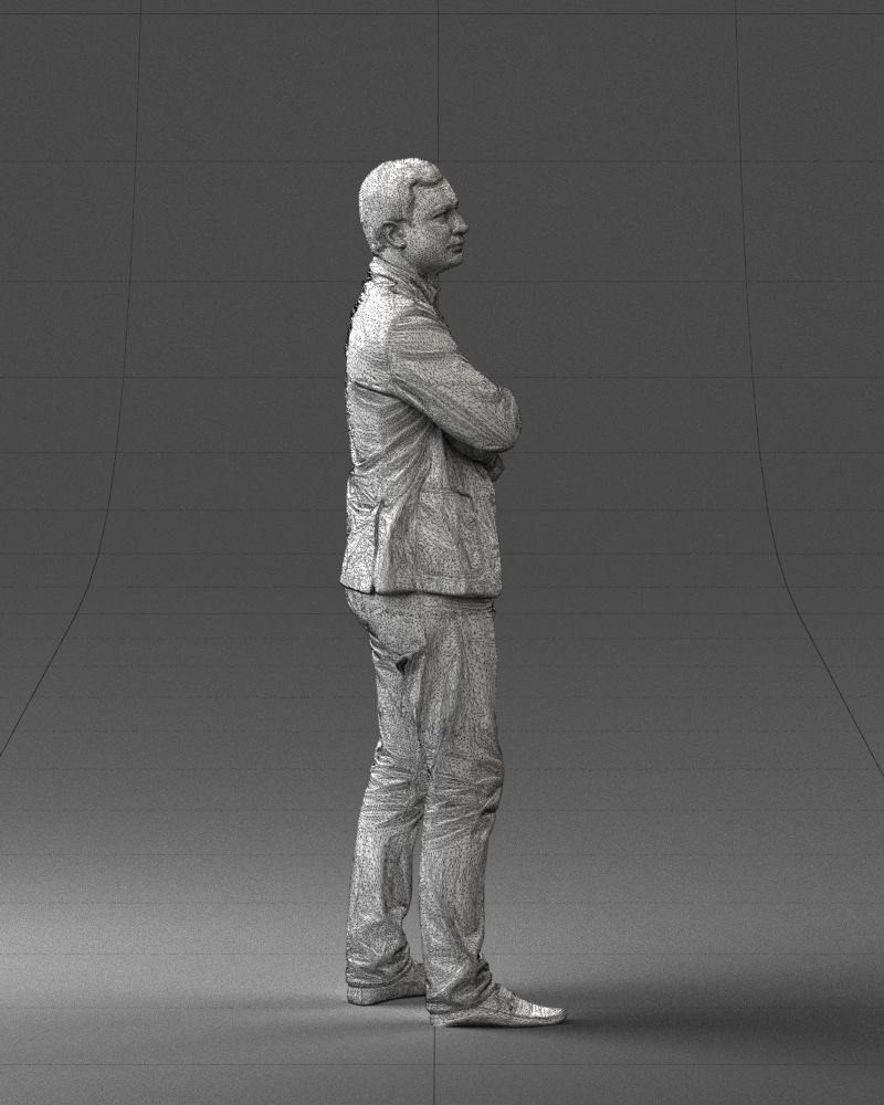 000131 Confident Man in Casual Business Attire 3dp 3D print model_14