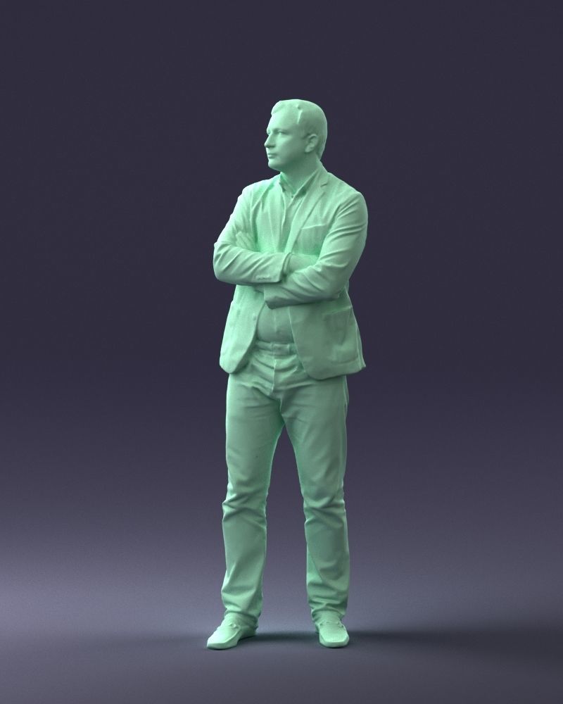 000131 Confident Man in Casual Business Attire 3dp 3D print model_31