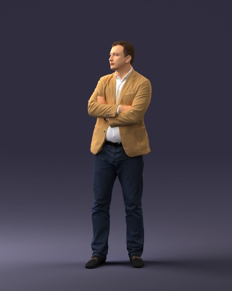 000131 Confident Man in Casual Business Attire 3dp 3D print model_30