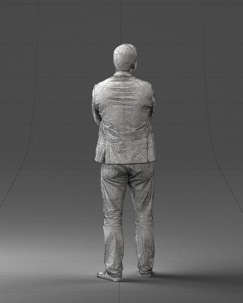 000131 Confident Man in Casual Business Attire 3dp 3D print model_20