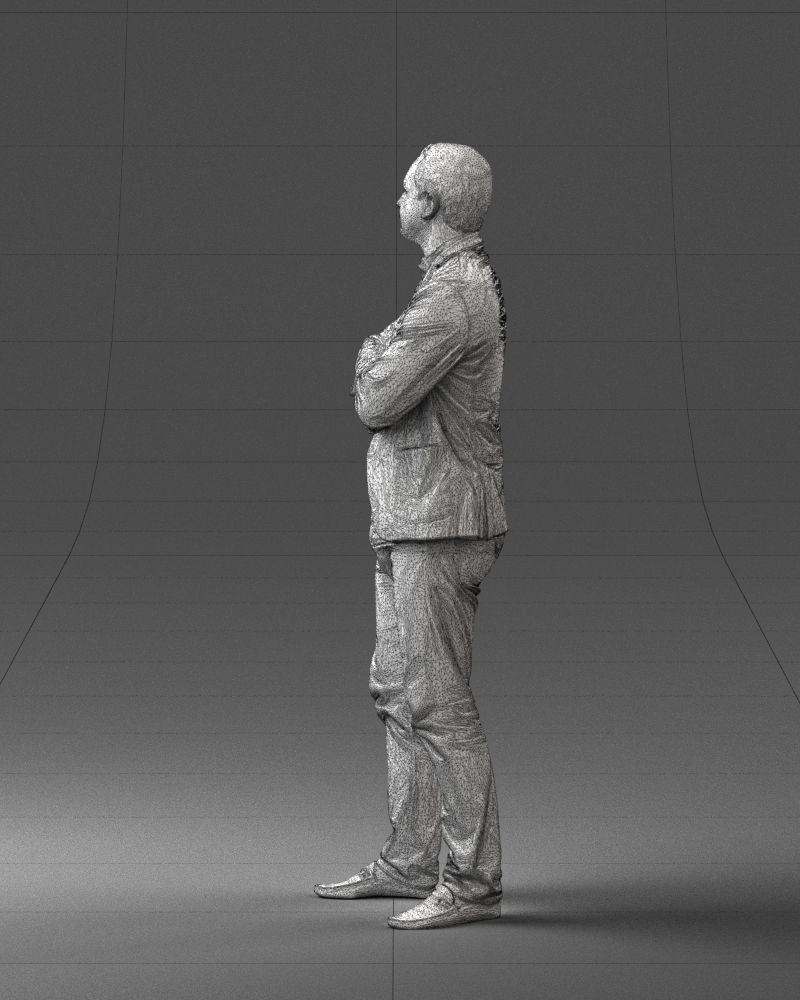 000131 Confident Man in Casual Business Attire 3dp 3D print model_26