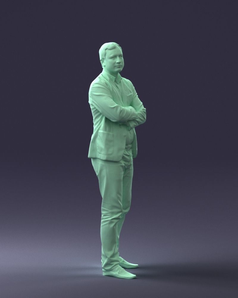 000131 Confident Man in Casual Business Attire 3dp 3D print model_10