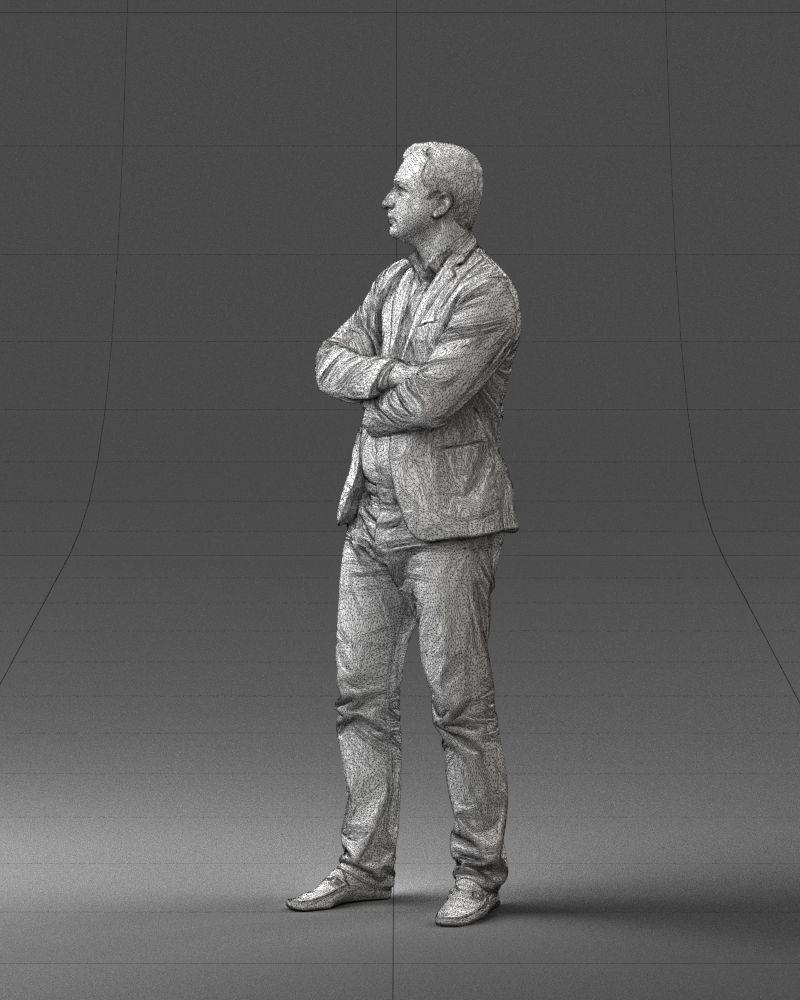 000131 Confident Man in Casual Business Attire 3dp 3D print model_29