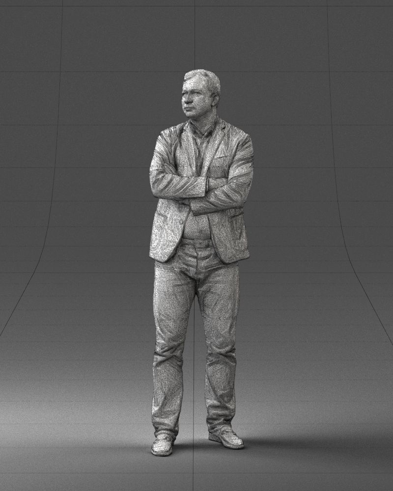 000131 Confident Man in Casual Business Attire 3dp 3D print model_35