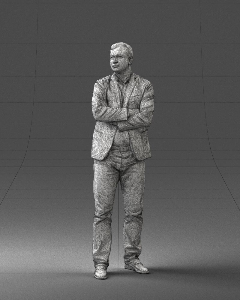000131 Confident Man in Casual Business Attire 3dp 3D print model_38
