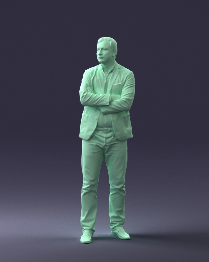 000131 Confident Man in Casual Business Attire 3dp 3D print model_34