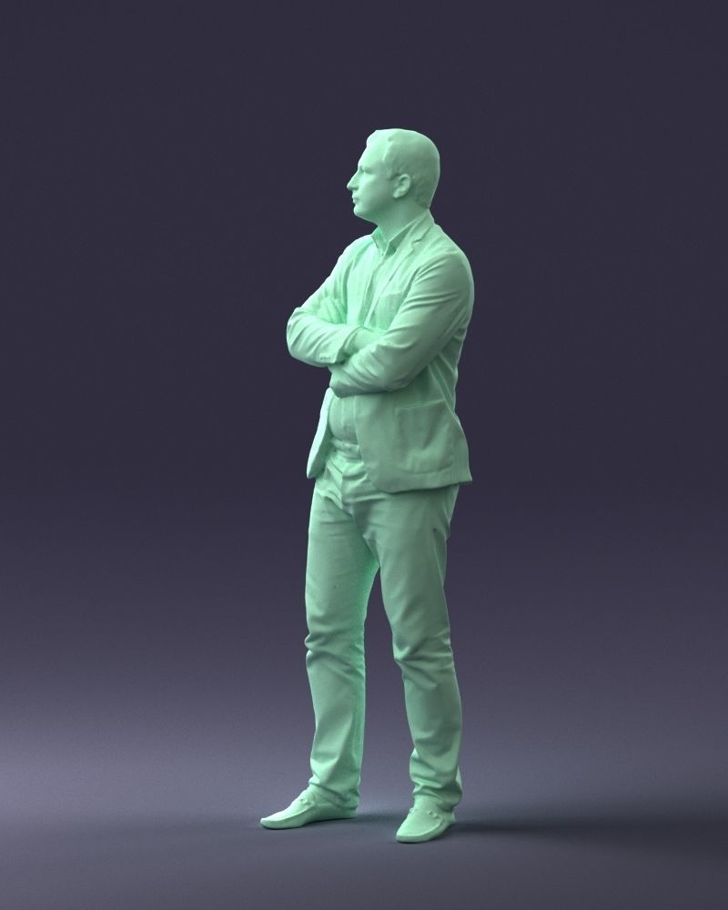 000131 Confident Man in Casual Business Attire 3dp 3D print model_28