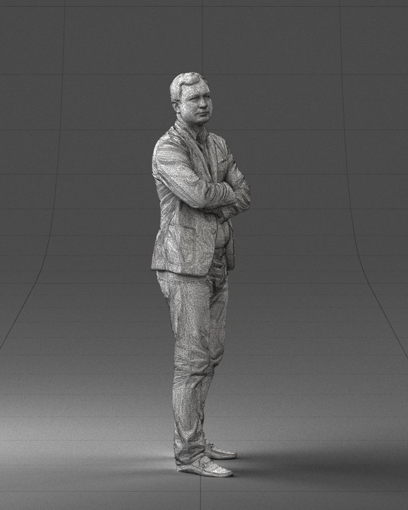 000131 Confident Man in Casual Business Attire 3dp 3D print model_11