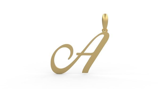 Initial Letters Pendant Birds of Paradise A 3D print model